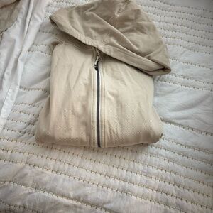 lululemon athletica Beige Zip-Up Jacket with hood - M